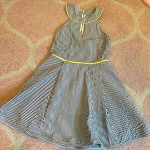 Draper James size 4 blue/white stripe dress